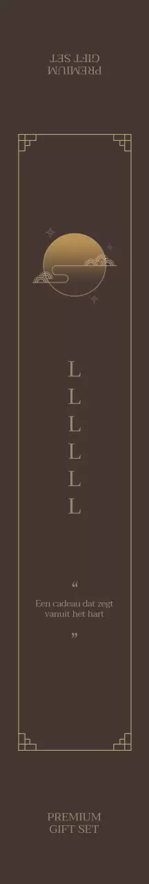 Bruine Luxueuze Geïllustreerde Chuseok Geschenkset