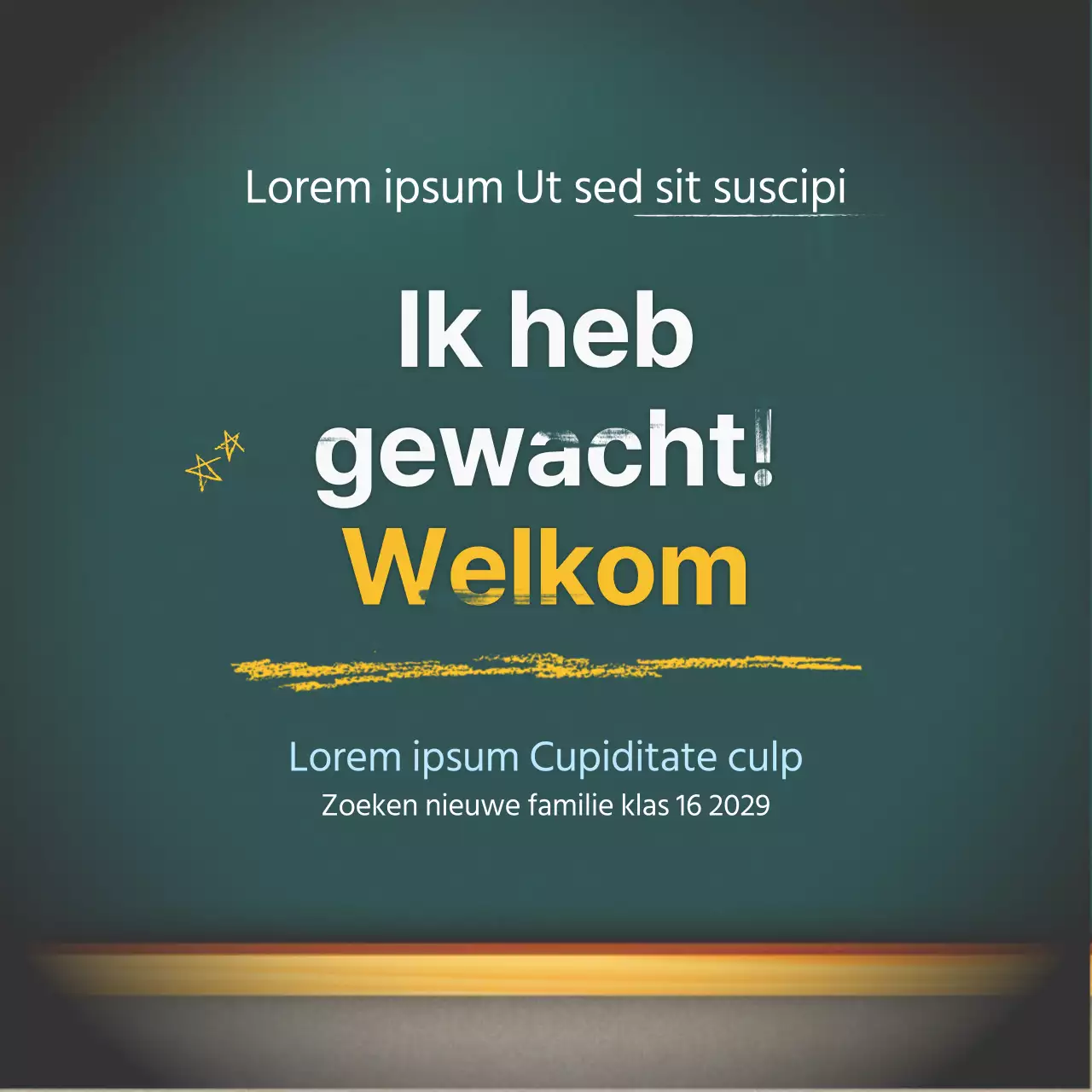 Universiteit Club Werving Schoolbord KaartNieuws Ontwerp