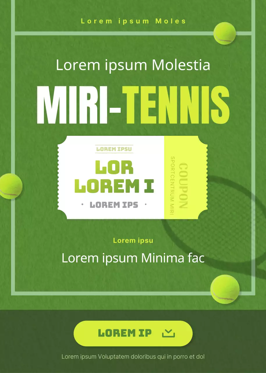 Green Tennisbaan Concept Tennis Korte Groepslessen Wie het eerst komt, het eerst maalt Coupon Evenement