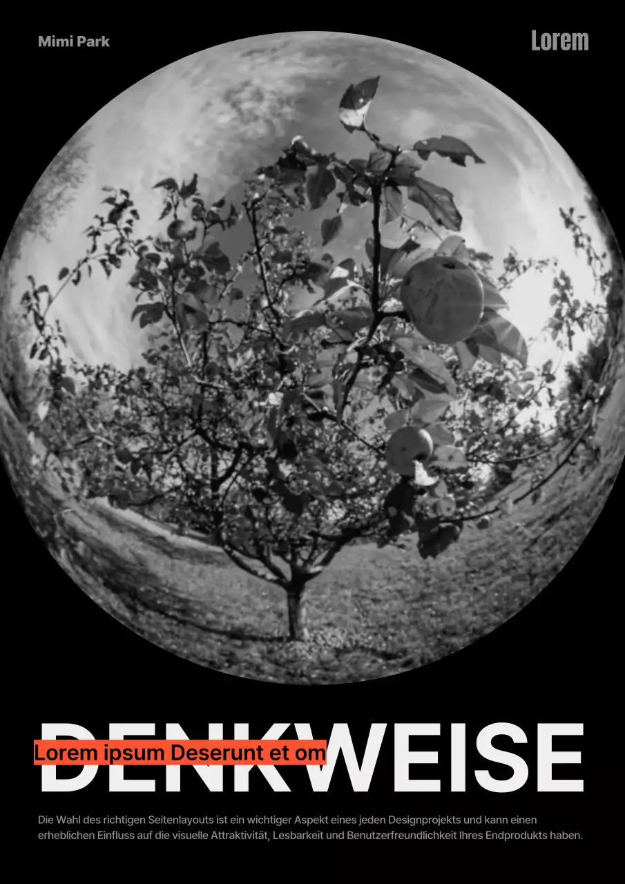 Autobiographie eines entstellten Baumes in Schwarz-Weiß