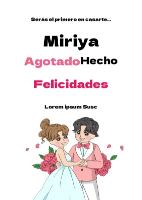 Póster de diseño promocional con un bonito mensaje de felicitación de boda en rosa y blanco