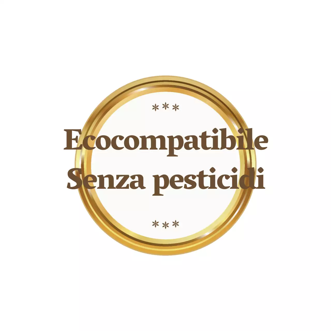 Semplice promozione ecologica con testo e cornici illustrative in oro e marrone
