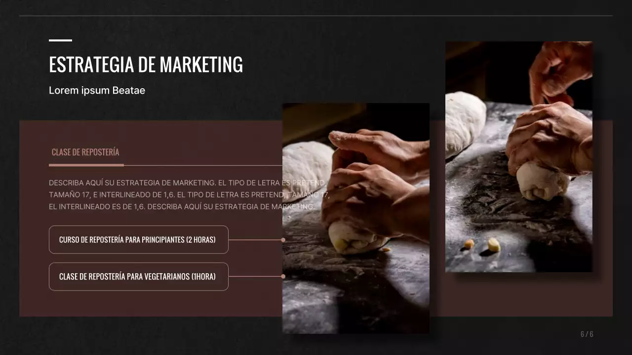 Nueva propuesta de menú para una panadería marrón y negra