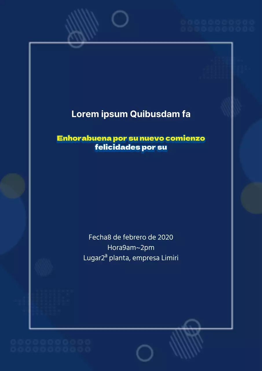 Una fiesta de bienvenida corporativa en azul marino para los nuevos empleados