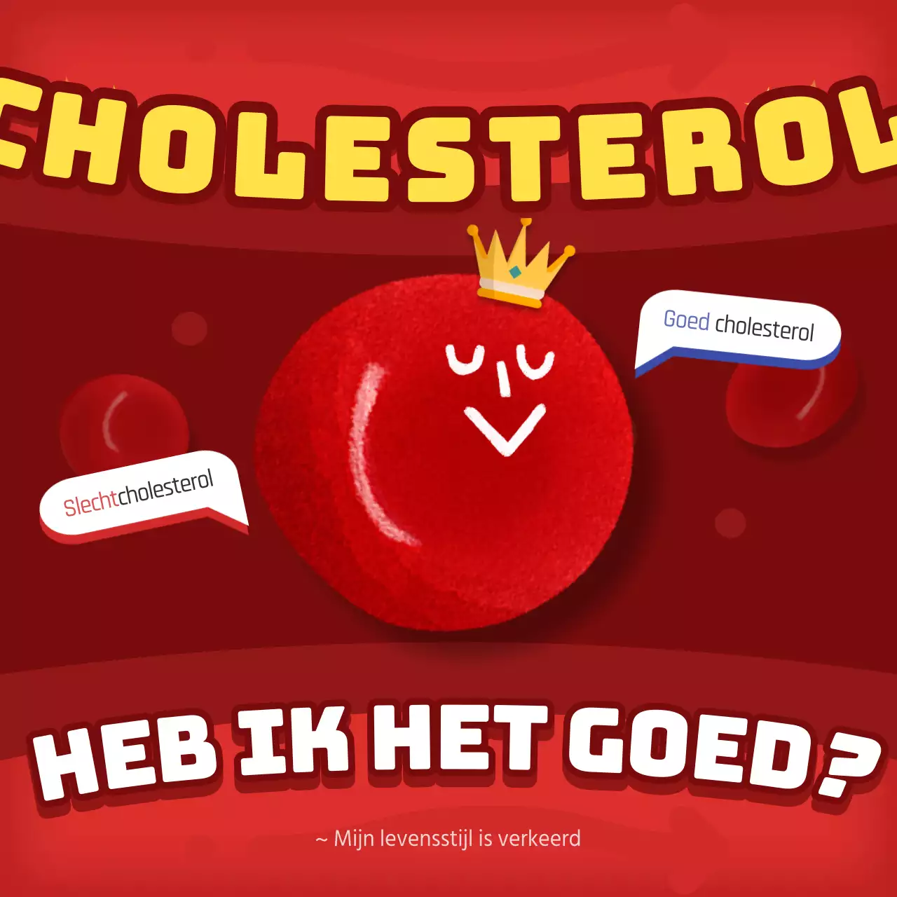 Leg je cholesterolinformatie uit in mooi oranje en rood