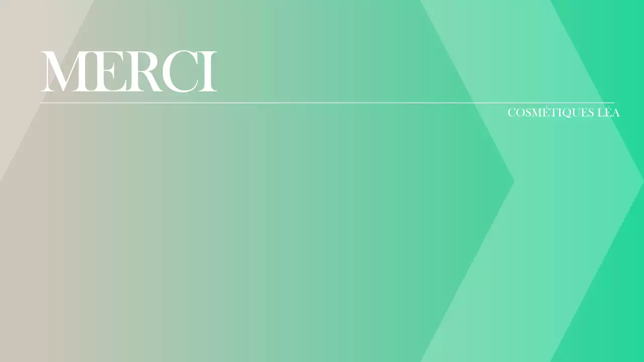 Dégradé vert et beige Plan de promotion des produits cosmétiques Clean