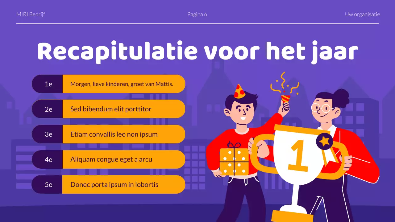 Nieuwjaar vieren Presentatie