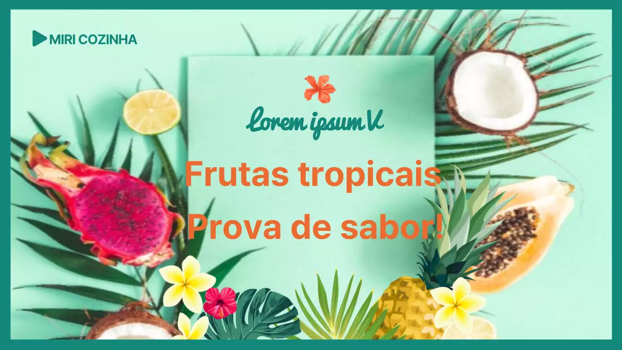 Comentários sobre o sabor a frutos tropicais com destaque para a fotografia verde