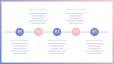 Ligne de temps dégradée rose-violet