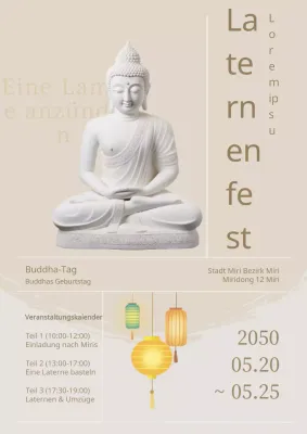 Förderung eines weißen und sauberen Laternenfestes zum Buddha-Tag