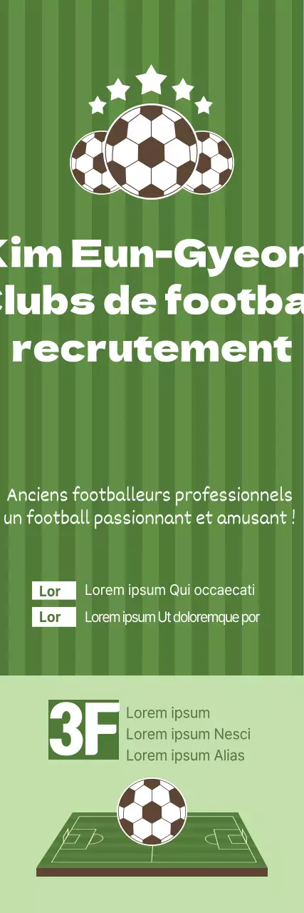 Recrutement de membres pour un club de football