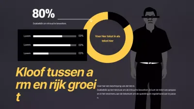 Zwart en geel schoon concept taartgrafiek ontwerp