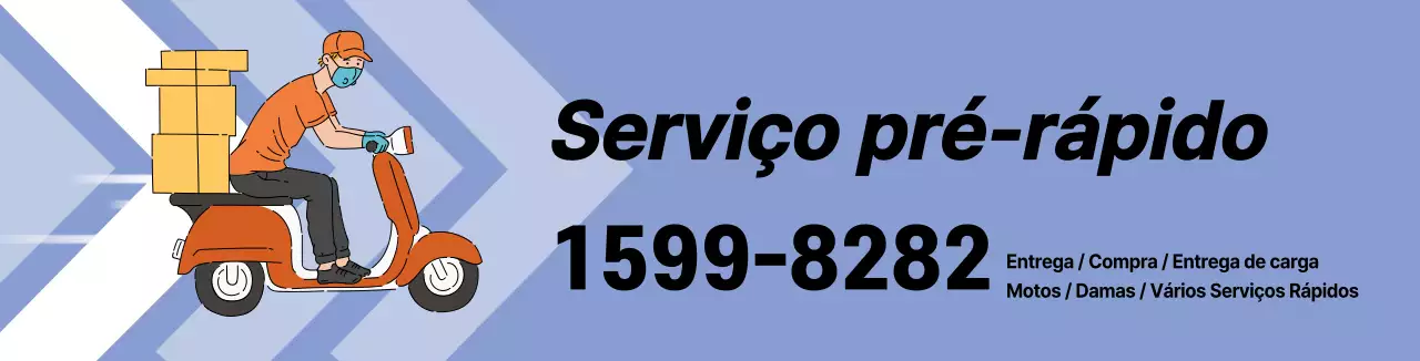 Ilustração azul para promover um negócio de serviço rápido