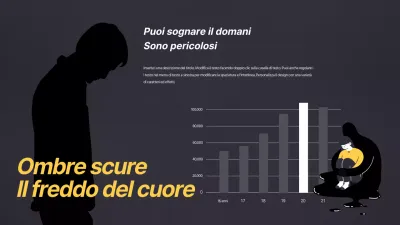 Grafico a barre di concetto pulito nero e giallo