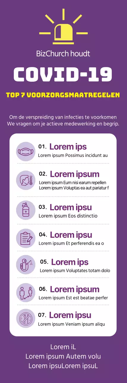 Een paarse, nette gids voor COVID-19 preventie