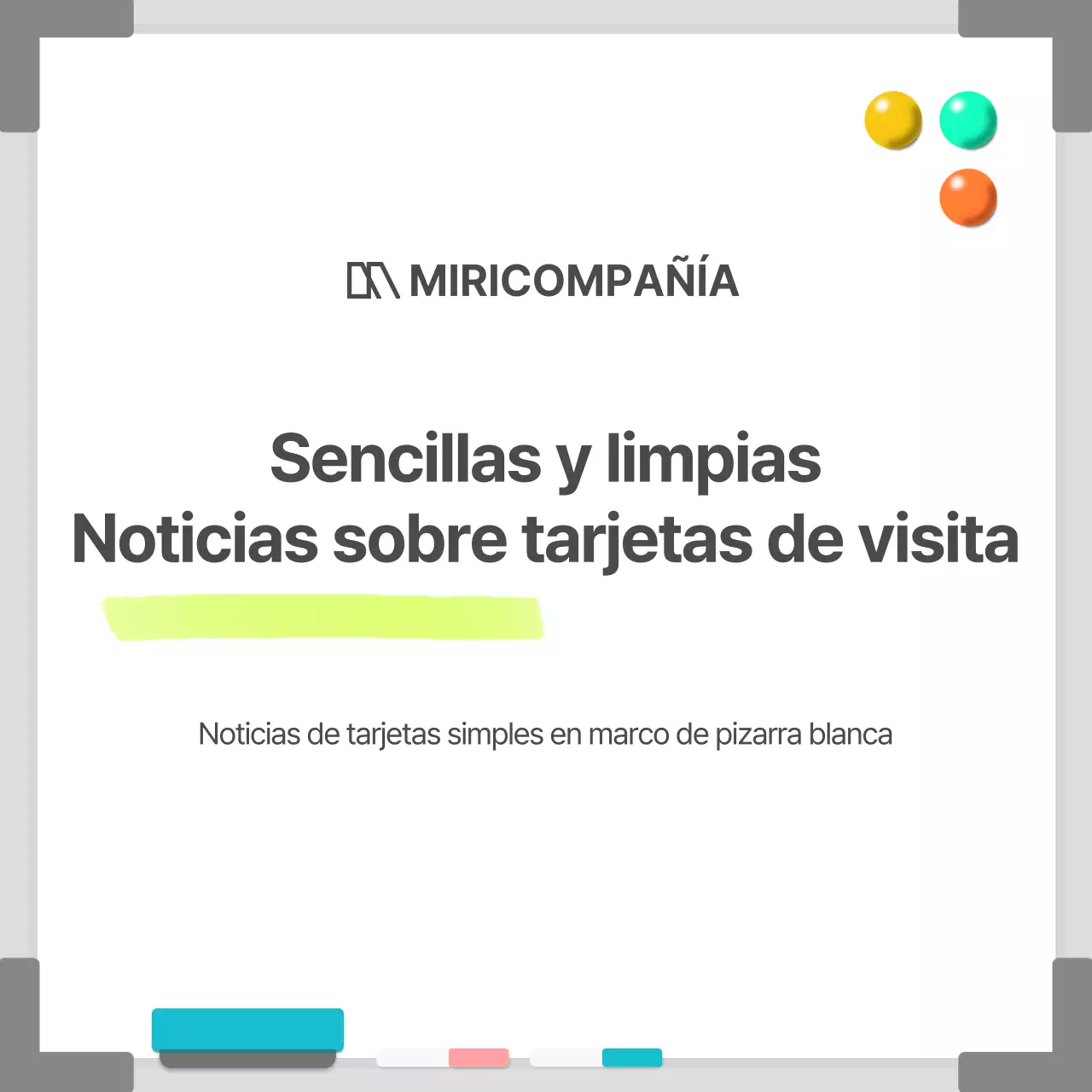 Negocios en un marco de pizarra blanco y sencillo