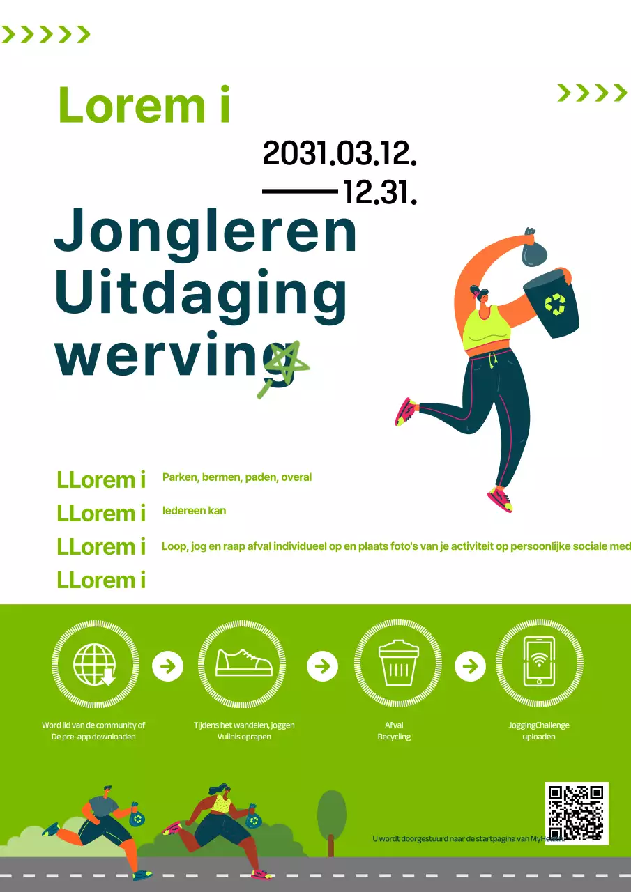 Groen wit en nette jongleerwerving
