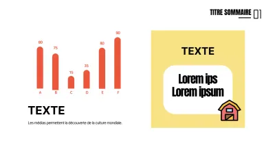 Graphique conceptuel mignon en orange