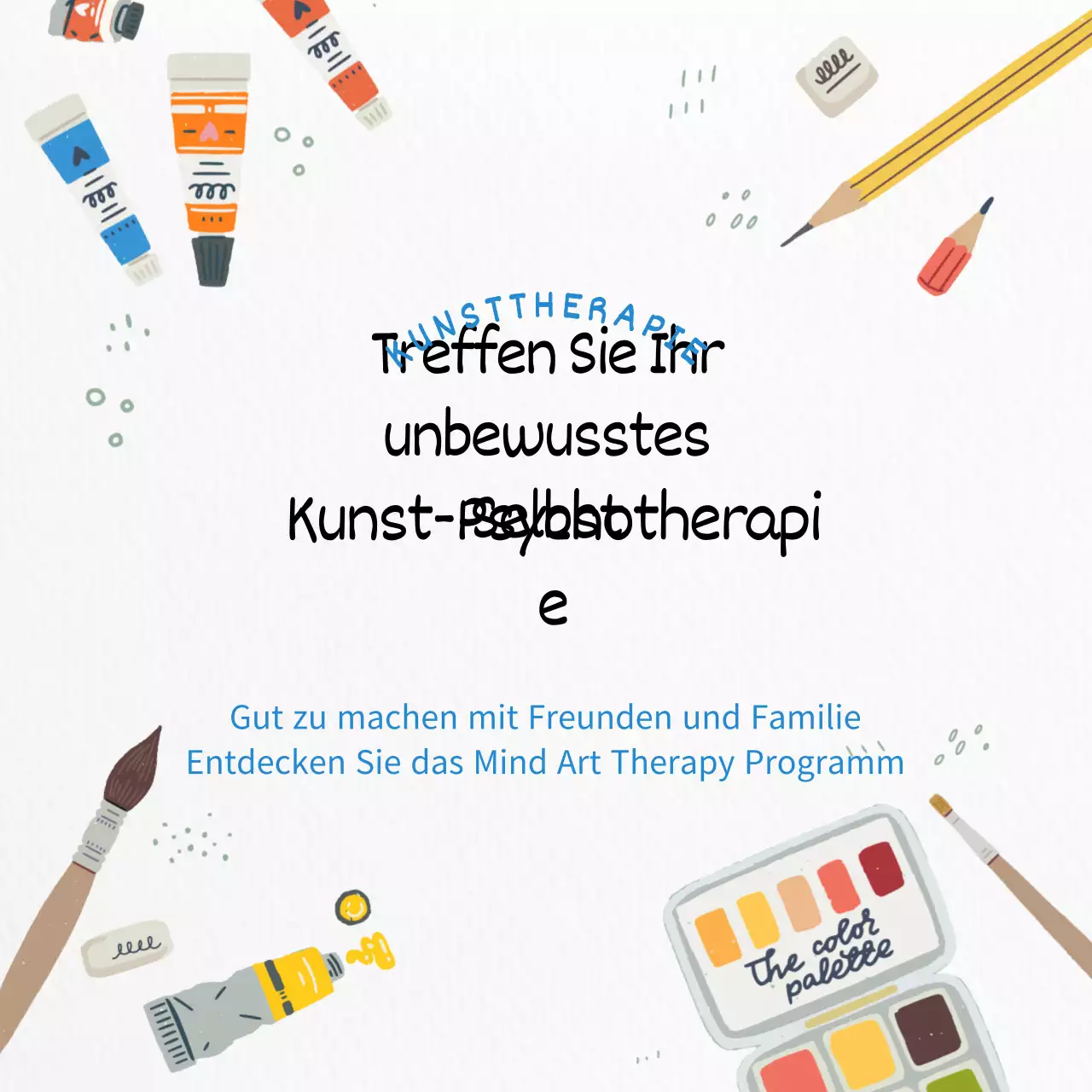 White Simple Art Therapy Werbeinhalt