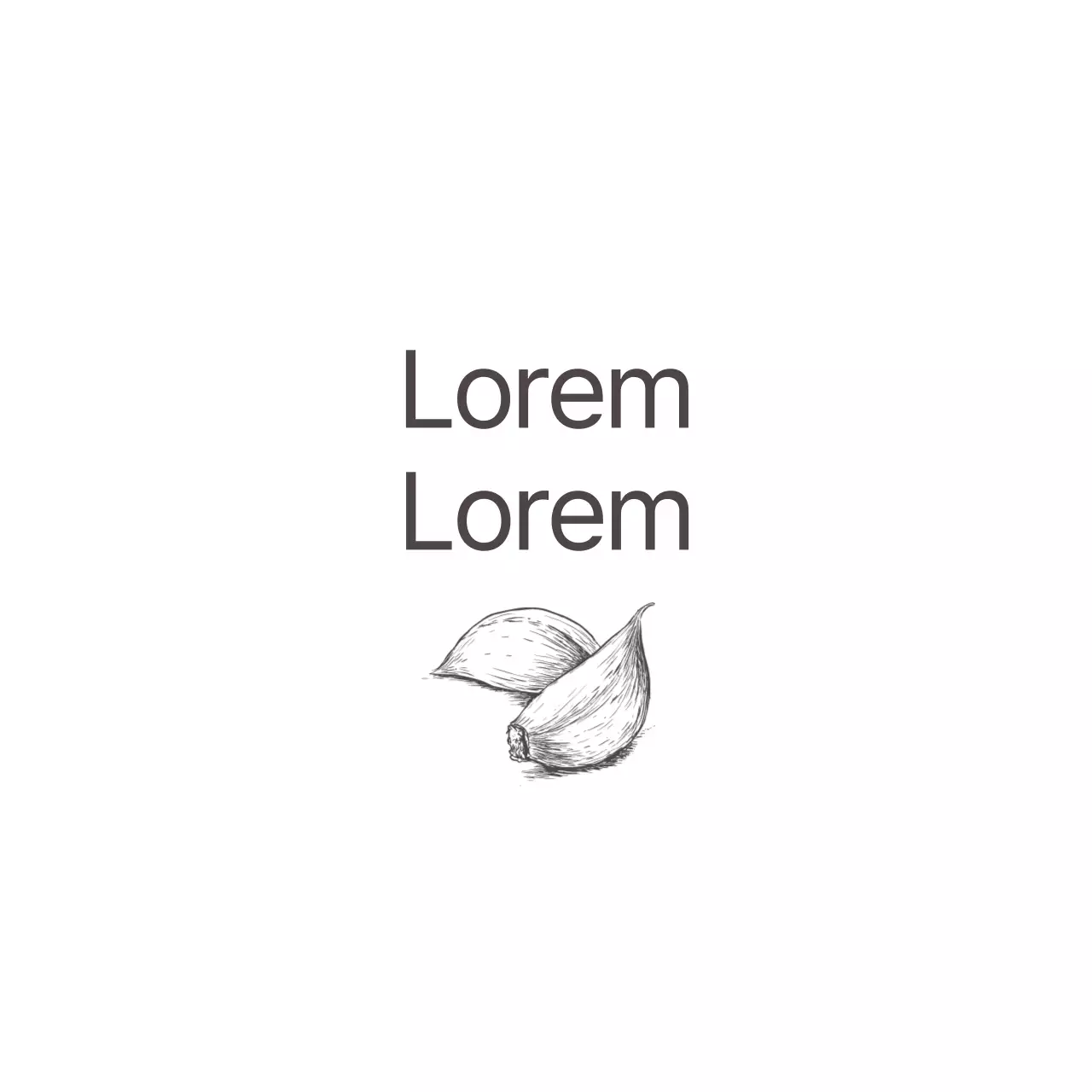 Promouvoir la certification "sans pesticides" avec un texte gris foncé et une illustration d'ail.