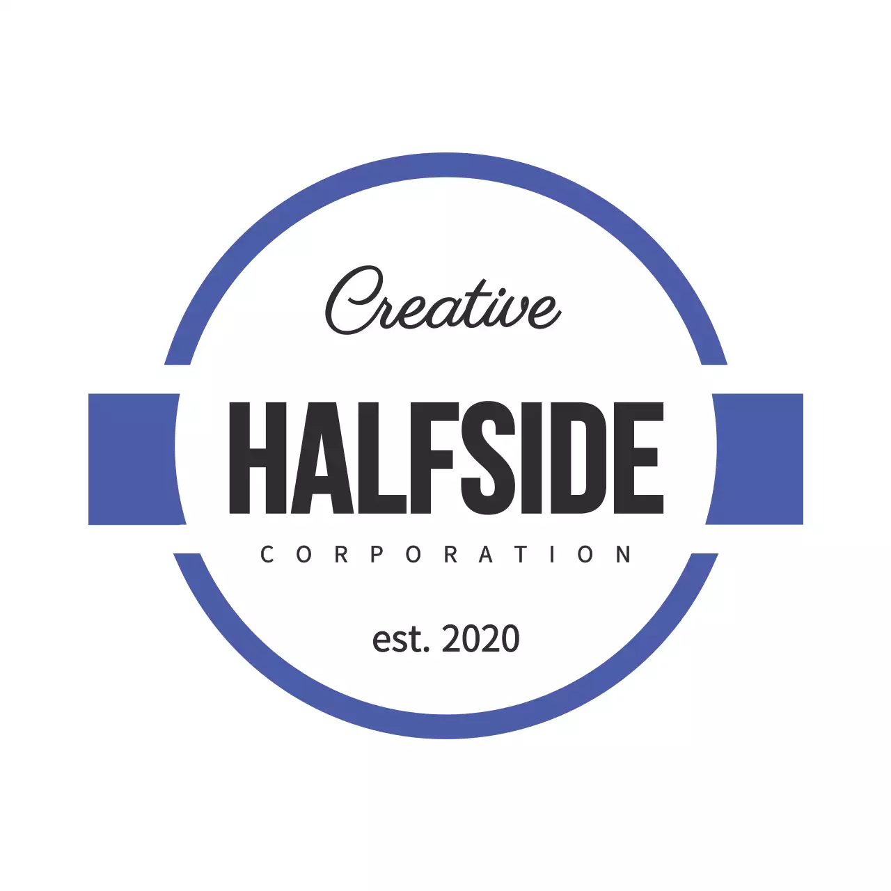 青 シンプル デザイン ロゴ