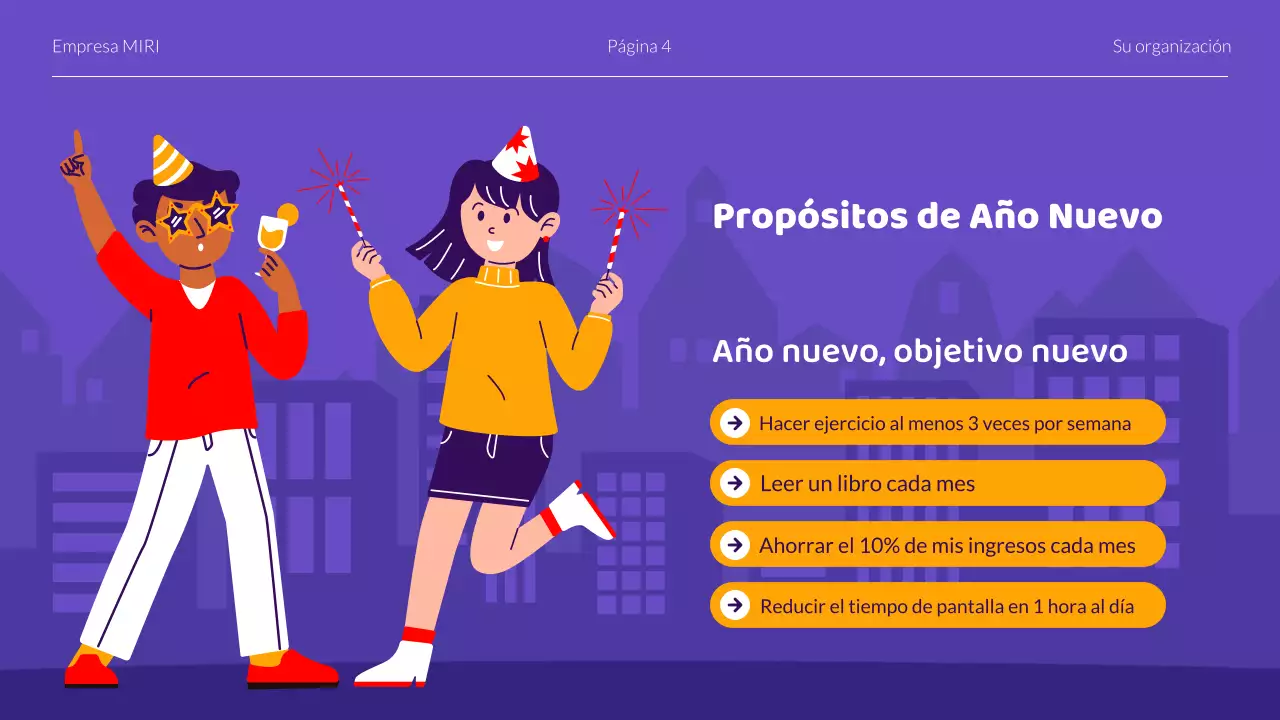 Presentación de la celebración del Año Nuevo