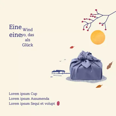 Reichhaltiges Mid-Autumn Festival Geschenk-Set Illustration Chuseok Gruß