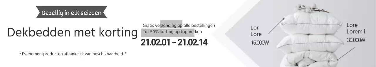 Highlight een grijze foto Eenvoudig dekbed om een verkoopactie te promoten