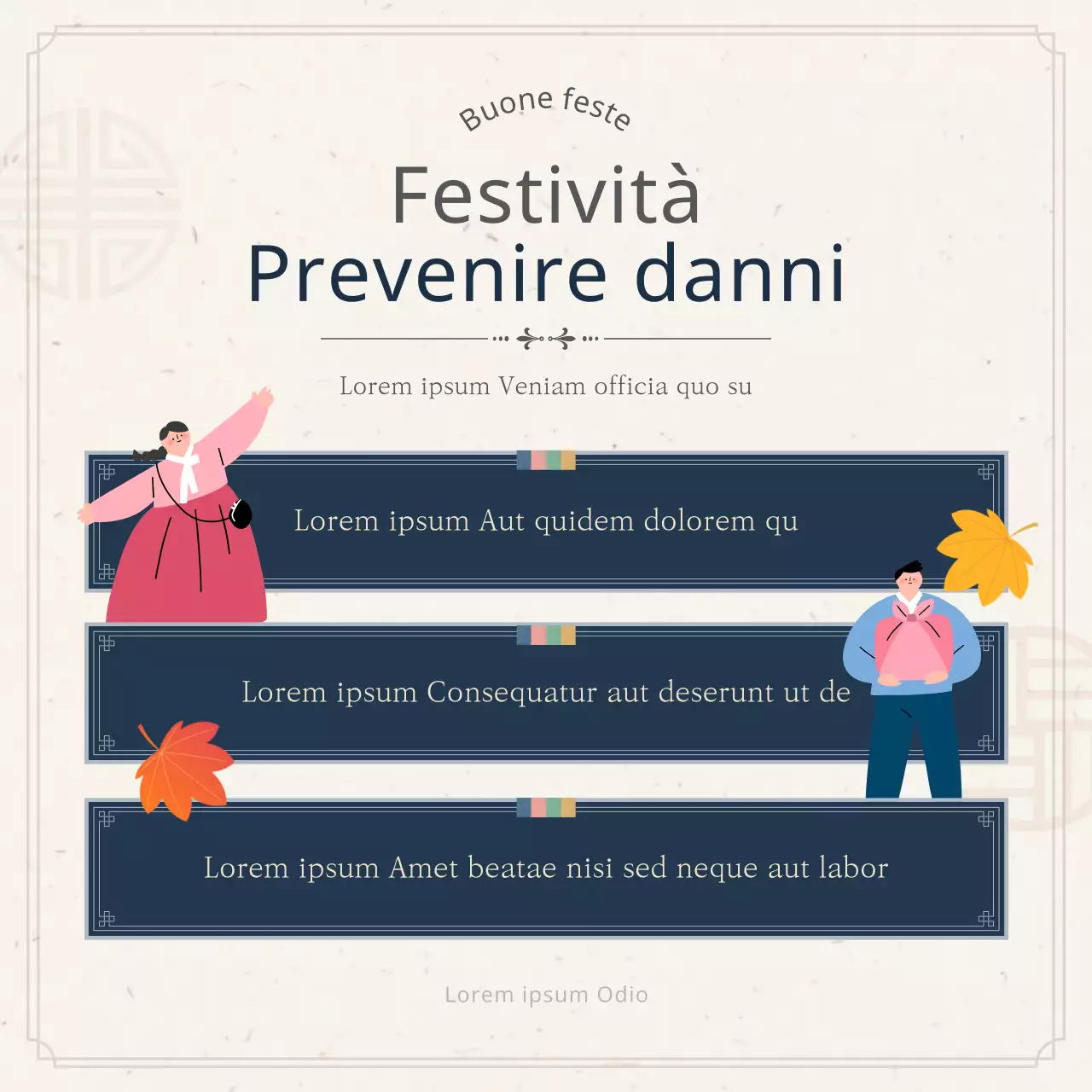 Attenzione ai buoni regalo per il Ringraziamento di colore blu e beige