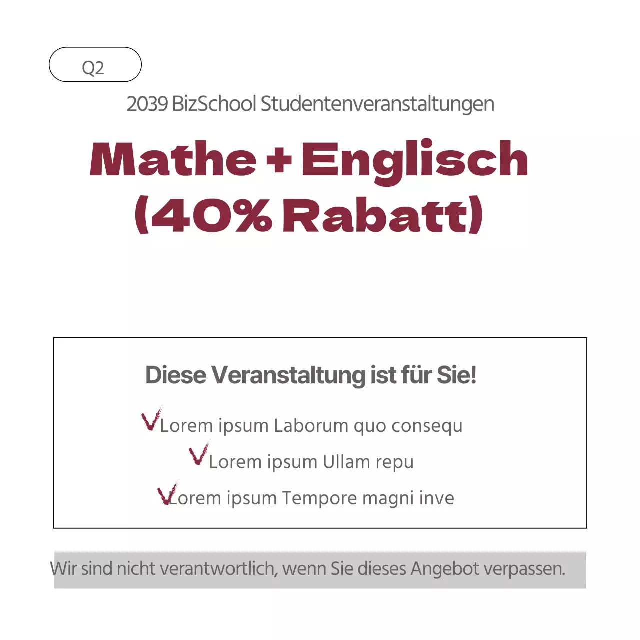 Studentische Veranstaltungen