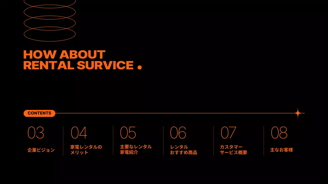 オレンジ モダン 家電 提案書 プレゼンテーション