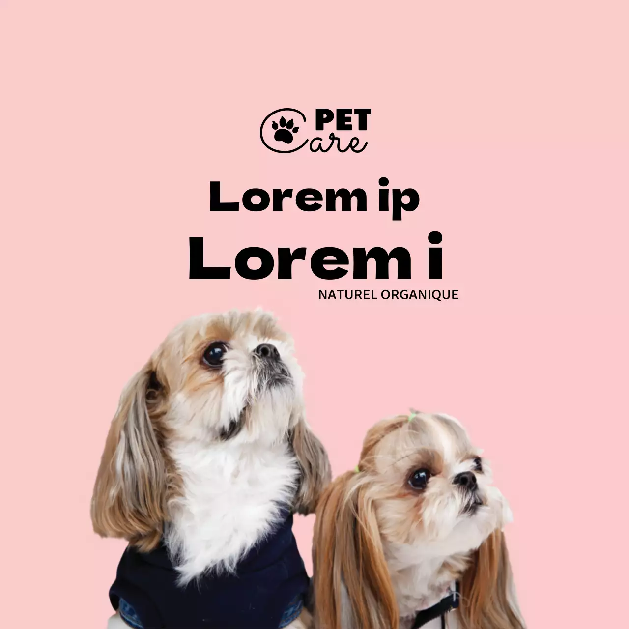 logo rose photo étiquette simple pour animaux de compagnie