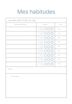 Planificateur simple à lignes bleues