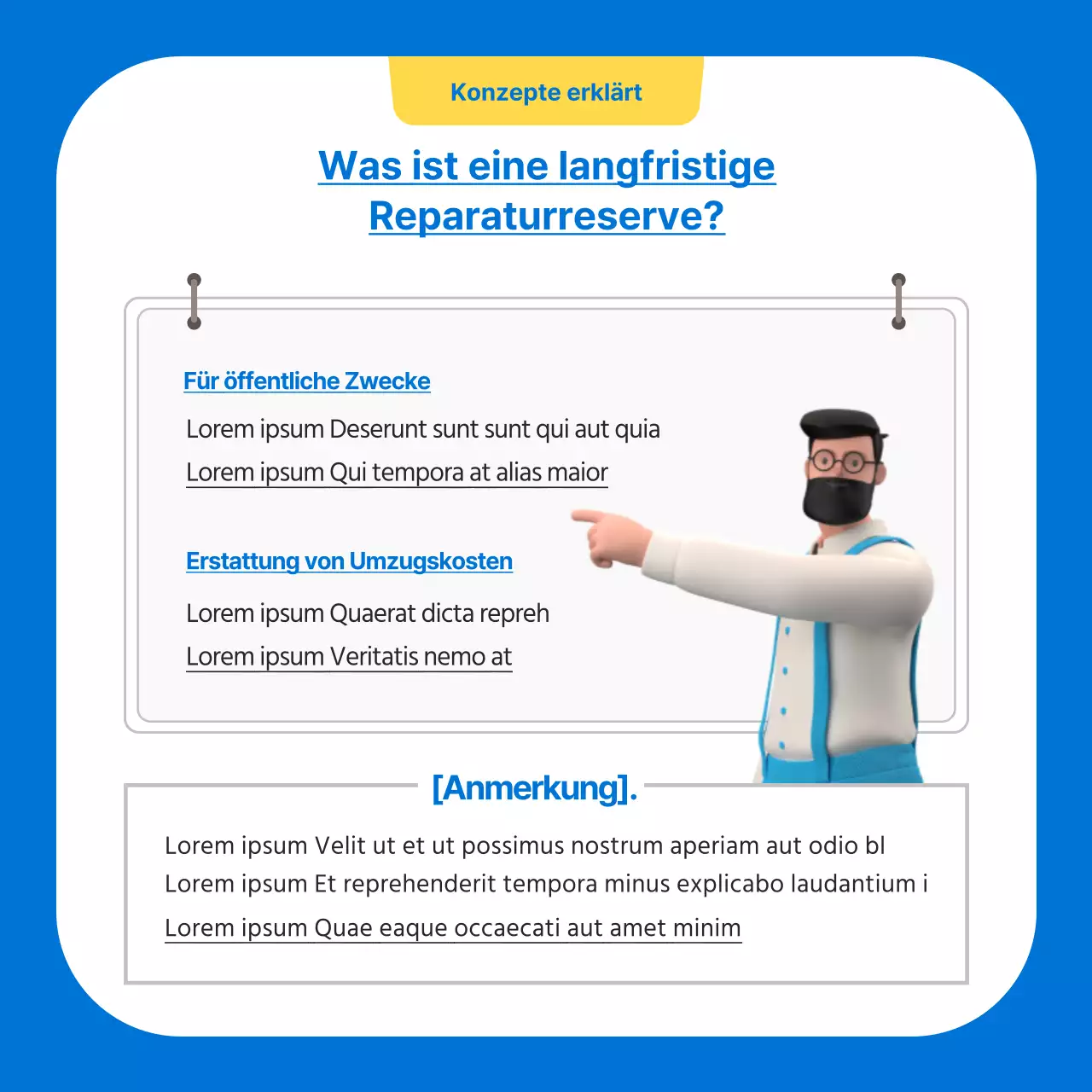 Ein Leitfaden für kitschige blaue und gelbe langfristige Reparaturzulagen