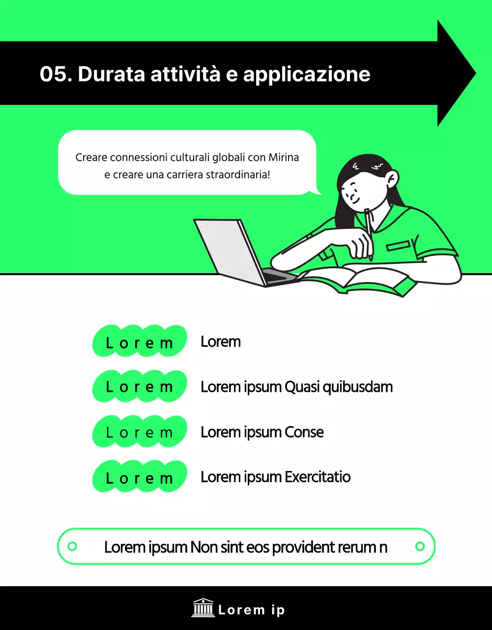 Spiegazione del reclutamento di studenti internazionali in bianco e nero