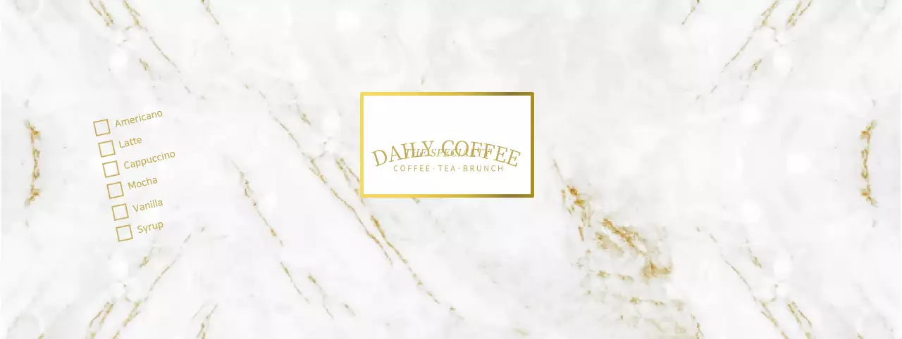 大理石柄カフェドリンクメニュー表示紙コップ