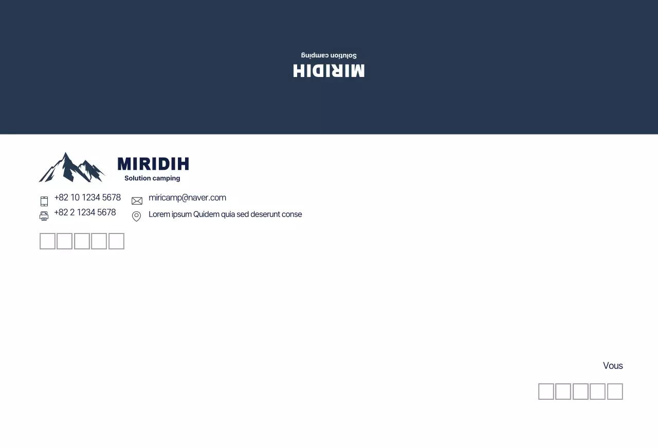 Logo bleu propre à l'entreprise