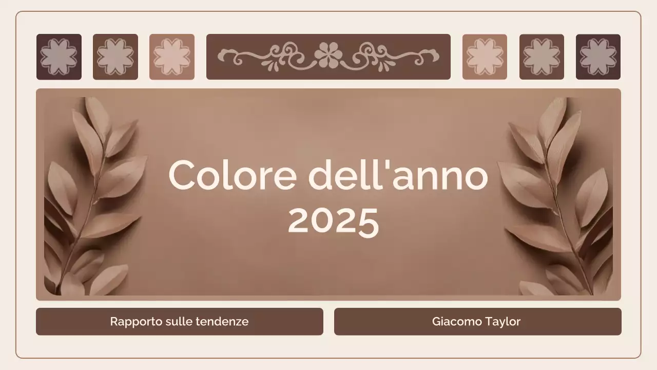Rapporto sulle tendenze del colore mousse moka