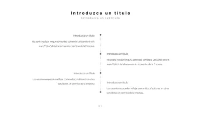 Línea de tiempo conceptual sencilla en blanco