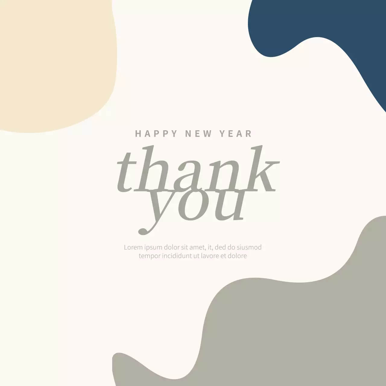 ベージュ シンプル 挨拶 カード Instagram投稿