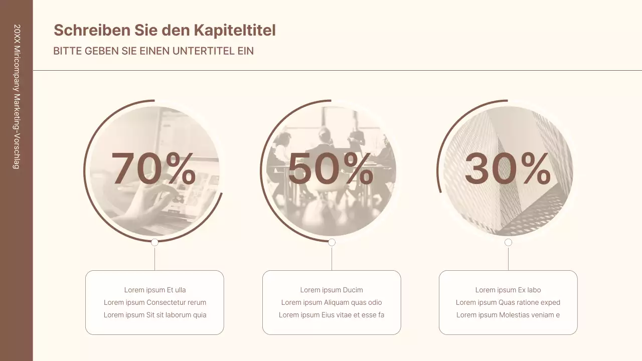 Ein Business-Konzept-Kit mit minimalistischen und einfachen Linien in Braun.