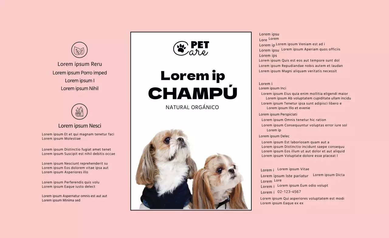 logo rosa foto etiqueta detalle mascota simple