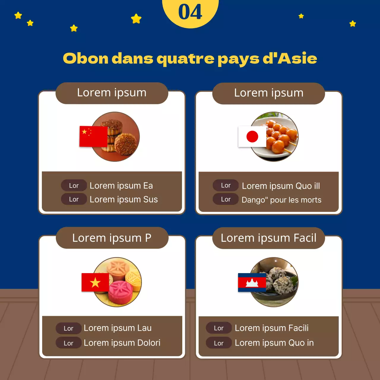 Une histoire inattendue de Chuseok avec un concept d'illustration mignon en bleu marine et marron
