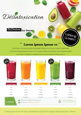 Faites la promotion de votre magasin et de votre menu avec des photos de boissons vertes.