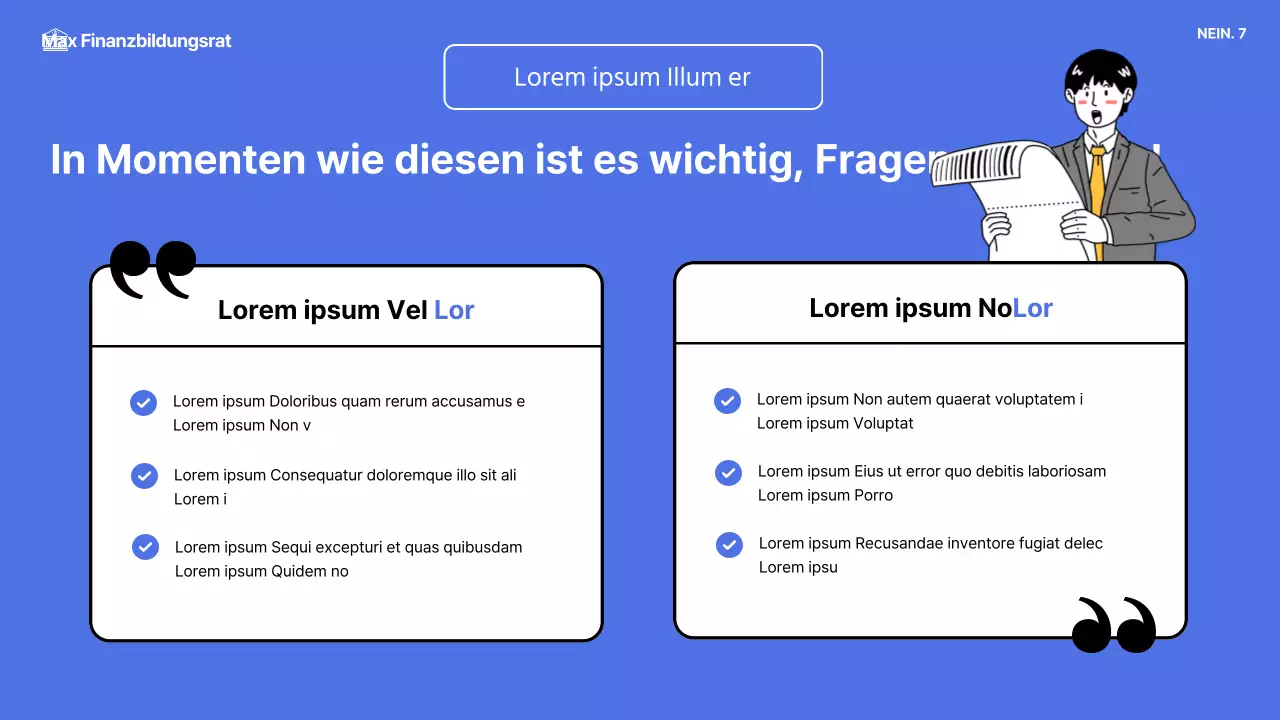 Schulung zur Prävention von Finanzbetrug für Erwachsene mittleren Alters in Blau