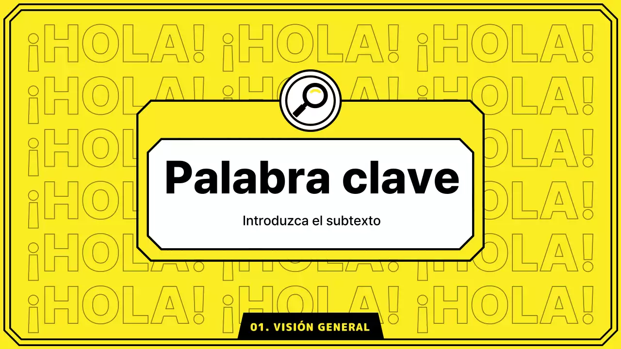 Resalte las palabras clave con un estilo de línea simple en amarillo y menta