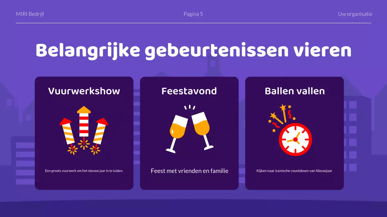 Nieuwjaar vieren Presentatie