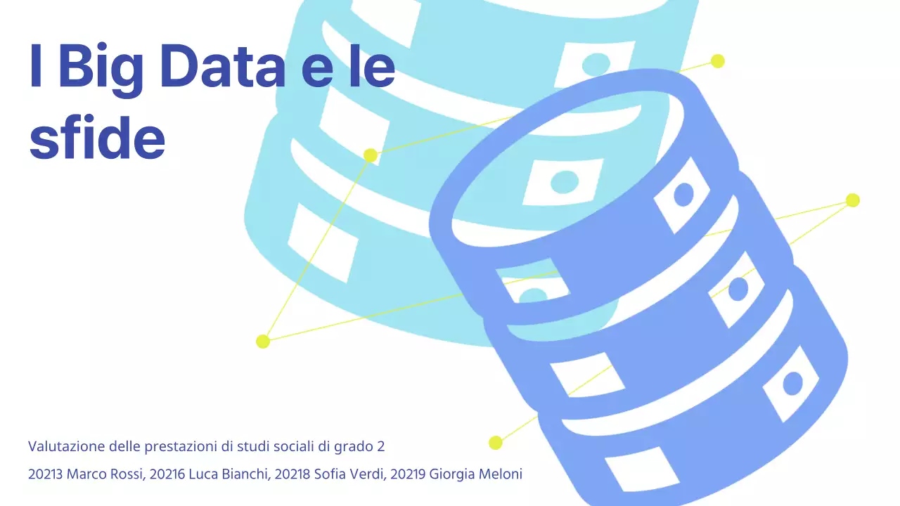 Presentazione della valutazione delle prestazioni pulita con riquadri evidenziati in blu