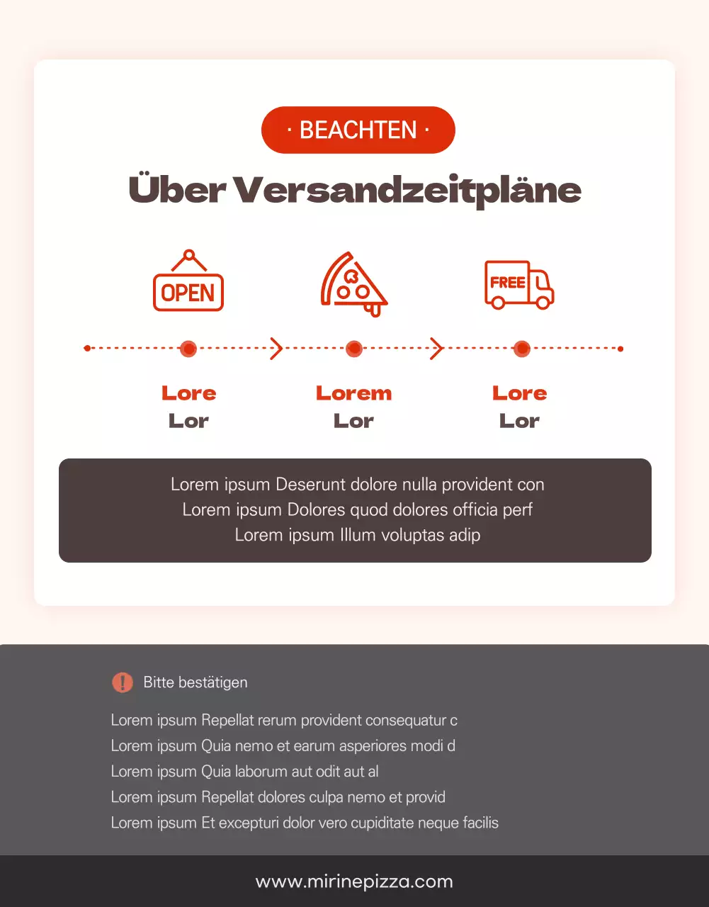 Förderung des Verkaufs einer einfachen Pizza mit rotem koreanischen Reis