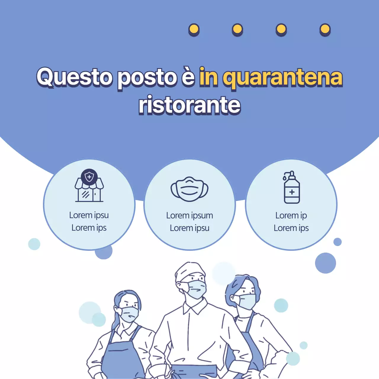 Piazze dei social media con tema blu e quarantena